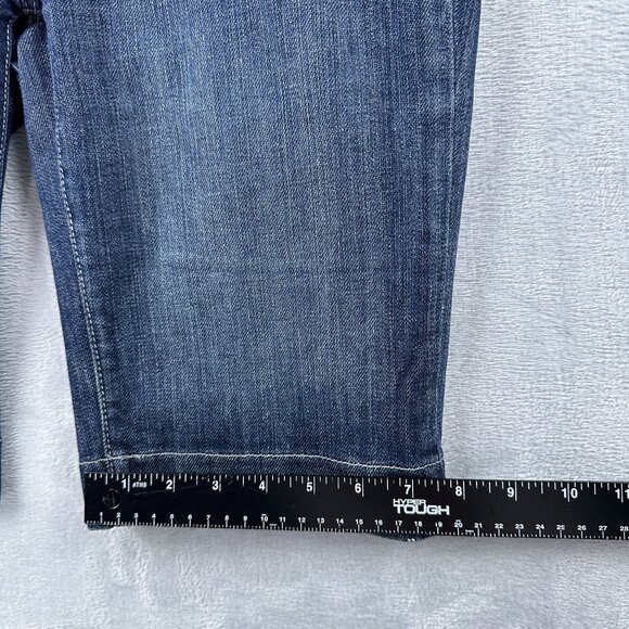 BEBE Trouser Walk Bermuda Shorts Womens Size 30 Medium Wash Low Rise Blue - Picture 8 of 10